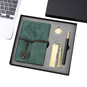 Lot de carnets A5 à couverture rigide avec stylo, porte-cartes USB, porte-cartes de visite en cuir PU, reliure cousue, cadeau d'entreprise pour professionnels - Product Image 1