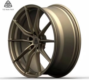 Rines 722Auto Gold de 10 Radios, 1 Pieza, Aleación Forjada para SUV, 19-23 Pulgadas, 5x112/5x114.3 PCD, Diseño Cóncavo, Certificación DOT, para Mercedes <span class=keywords><strong>GLS</strong></span> - Product Image 3