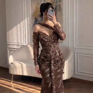 Vestido <span class=keywords><strong>de</strong></span> Noche Sirena con Encaje Floral 3D Verde Salvia 2026, Elegante Vestido <span class=keywords><strong>de</strong></span> <span class=keywords><strong>Fiesta</strong></span> <span class=keywords><strong>de</strong></span> Boda <span class=keywords><strong>para</strong></span> Mujer - Product Image 4
