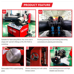 Nhà Máy Saling 90mm-315mm đa góc nhựa HDPE Ống chế tạo máy hàn hội thảo phù hợp Fusion máy hàn - Product Image 4