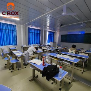 Cbox Bâtiment d'enseignement personnalisé, préfabriqué, détachable, bureau, hôtel, salle de classe, appartement, panneau sandwich, conteneur plat, maison préfabriquée - Product Image 3