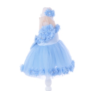 Vestido de Fiesta de Encaje Floral Maxi para Bebé Niña Recién Nacida, Personalizado al por Mayor, para Cumpleaños y Concursos Infantiles - Product Image 2