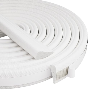 196 Tira de sellado de plástico en forma de cuña para puertas, insonorizante, fácil instalación, aislamiento de invierno, cancelación de ruido - Product Image 1