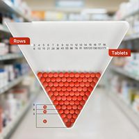 Plateau de comptage triangulaire pour pilules chimiques avec spatule, compteur de tri de comprimés portable pour la pharmacie et le laboratoire