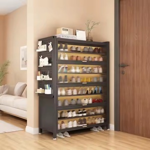 Armadio per scarpe in acciaio a 7 livelli con 3 porte posizionate all'interno o all'esterno resistenti alle intemperie sotto le scale altezza 1151mm - Product Image 3