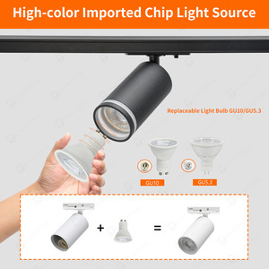 Trong nhà LED Tracklight chiếu sáng nhà sản xuất Trần dễ dàng để thay thế MR16 GU10 đèn bóng đèn tuyến tính có thể điều chỉnh Led tại chỗ theo dõi lịch thi đấu - Product Image 5