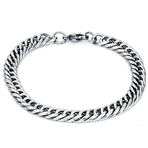 Pulsera de Cadena Cubana de 8MM en Acero Inoxidable, Estilo Punk Rap para Hombre - Product Image 1