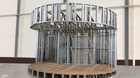Conception d'unité hôtelière modulaire, kits de maison, construction à ossature légère en acier, préfabriqué en bois, cabane ronde de vacances, camping, petit et moderne