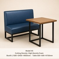 Leicht Luxuriöse Moderne Café-Möbelsets Schnellrestaurant Doppelseitige Sitzbank Massivholz Esstische und Stühle Set für Restaurants