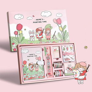 ジャーナルA5ノートブックペン付きペンステーショナリーセットギフトボックスプロモーションカワイイグリルキッドかわいいプランナー卸売カスタマイズ - Product Image 6