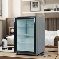 Réfrigérateur portable 59L à porte française, refroidisseur de boissons et de chocolat pour voiture et hôtel, mini-réfrigérateur alimenté par batterie
