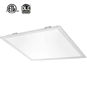 ETL DLC 2x2FT LED düz panel ışığı 40W 5000K gömme arkadan aydınlatmalı damla tavan ışık 0-10V kısılabilir ofis tavan paneli