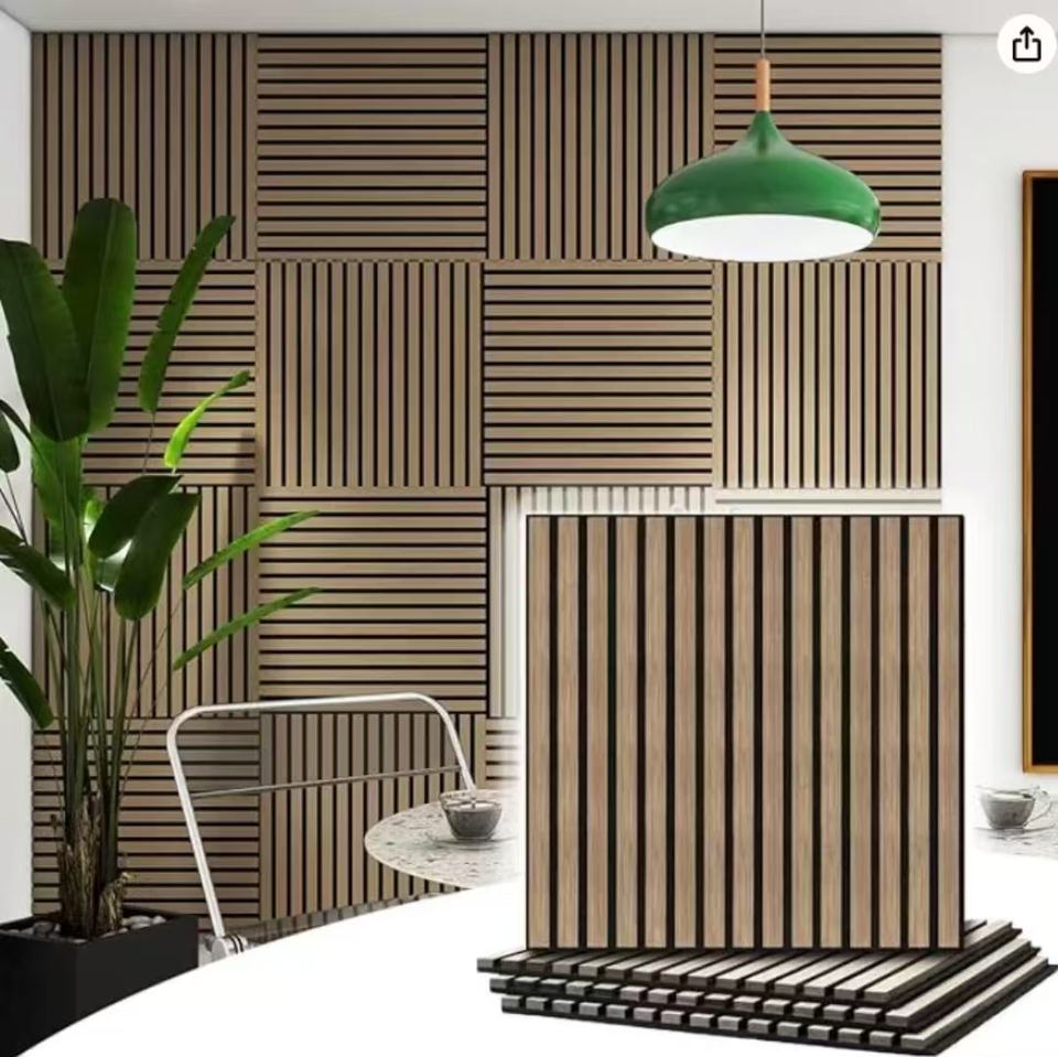 Wood Slat Acoustic Panel Sound Absorbing Wall Panel Decorative Wood ...