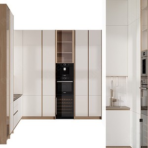 Modern White Matt Finish Built in Kitchen <strong>Pantry</strong> Cupboards Fitted Kitchen Designs Melamine Kitchen <strong>Cabinet</strong> - Product Image 3