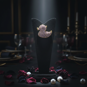 Design minimalista alla moda chiaro strass intarsiato 18K color oro <span class=keywords><strong>piccole</strong></span> dimensioni stile animale carino piccolo anatra spilla per le signore - Product Image 5