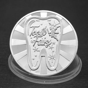 Pièce de monnaie plaquée or Twinkle the Tooth Fairy 40x3mm Silver Tooth fairy Lucky Coin Token - Product Image 4