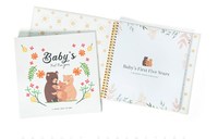 Baby-Erinnerungsbuch Aufbewahrungsbox - Geschlechtsneutrales B5 Hardcover-Geschenk-Scrapbook-Tagebuch mit 54 Blättern für Jungen & Mädchen