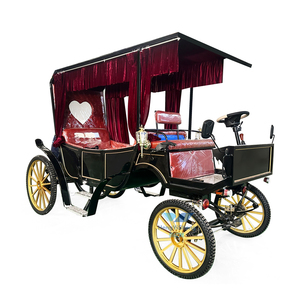 Charrette à chevaux électrique unique et magique pour princesse, élégante calèche à chevaux pour toutes les occasions - Product Image 2