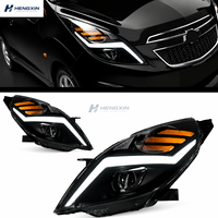 Ensemble de phares LED pour Chevrolet Spark Spark GT 2008-2018, lentille de projecteur, clignotant, faisceau de route, lampe avant