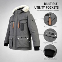 Veste matelassée décontractée en coton imprimé à capuche pour homme, avec parka d'hiver chaude et rembourrée, manteau d'extérieur