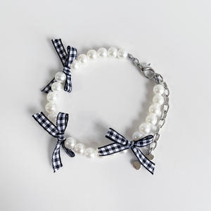 <span class=keywords><strong>Collar</strong></span> de joyería para mascotas, <span class=keywords><strong>collar</strong></span> de princesa, <span class=keywords><strong>collar</strong></span> de perlas de gato, cadena de perro, collares de cristal lujosos para mascotas, <span class=keywords><strong>collar</strong></span> para mascotas, pajarita de seda - Product Image 2