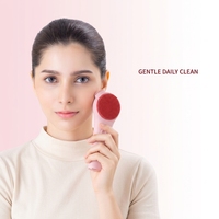 Nettoyeur facial à ultrasons en silicone, nettoyage en profondeur des pores, massage du visage, appareil de beauté à usage domestique, brosse nettoyante intégrée