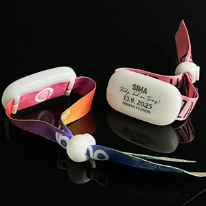 कॉर्पोरेट इवेंट हॉलिडे कॉन्सर्ट में लंबे समय तक आरामदायक नेतृत्व वाला चमकदार संगीत सिंक रिचार्जेबल कपड़े ब्रेसलेट - Product Image 3