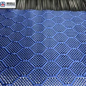 Tecido em azul para peças de carro em fibra de carbono para motocicletas esportivas padrão favo de mel tecido seco impermeável popular 3K 240gsm 100