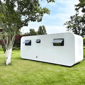 Cabine Apple Bureau de thé mobile Salle de réception Salle de <span class=keywords><strong>soleil</strong></span> Espace extérieur Capsule Paysage pour B & B Hôtel Kiosque en acier pour villa - Product Image 3