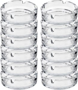 Cendrier en verre transparent <span class=keywords><strong>de</strong></span> qualité supérieure, ultra-résistant à la chaleur, avec support pour cigarettes, idéal pour la maison et le bar - Product Image 5