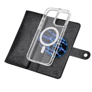 Custodia a Portafoglio con Fibbia Laterale in PU Effetto Pelle, Guscio Interno Magnetico Separabile, Anti-Skimming, Multi-Scomparto per Carte, Antiurto per <span class=keywords><strong>iPhone</strong></span> 17PM - Product Image 4