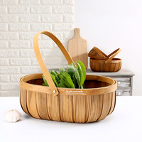 Paniers de rangement multifonctionnels en bois faits à la main et écologiques, personnalisables, en tissu tressé, pour la maison, les mariages, les fleurs et les cadeaux