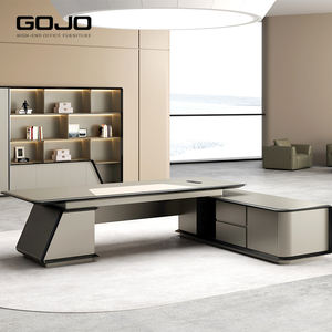 Nuevos muebles de oficina modernos Los últimos diseños de escritorio de oficina Ceo <span class=keywords><strong>Executive</strong></span> Desk Manager Mesa de muebles comerciales en forma de L - Product Image 2