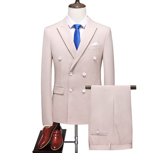 Elegante Completo Due Pezzi da <span class=keywords><strong>Uomo</strong></span>, Classico Business, Personalizzabile, per Matrimonio, Vestito Formale Slim Fit, <span class=keywords><strong>Giacca</strong></span> e <span class=keywords><strong>Blazer</strong></span> - Product Image 4
