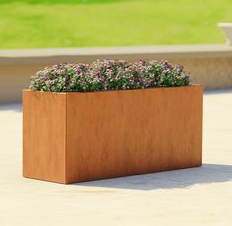 Jardinière murale suspendue en acier Corten écologique pour l'intérieur et l'extérieur, couleur rouille, pour la maison et le jardin - Product Image 3