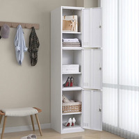 Armario Moderno de Acero para Personal, para Escuela, Gimnasio, Taller - Color Personalizable, Diseño Desmontable, Armario Individual de 3 Puertas para Almacenamiento de Ropa