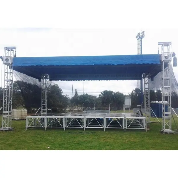 large outdoor stage truss roof with canvas ,blue canopy for event stage truss