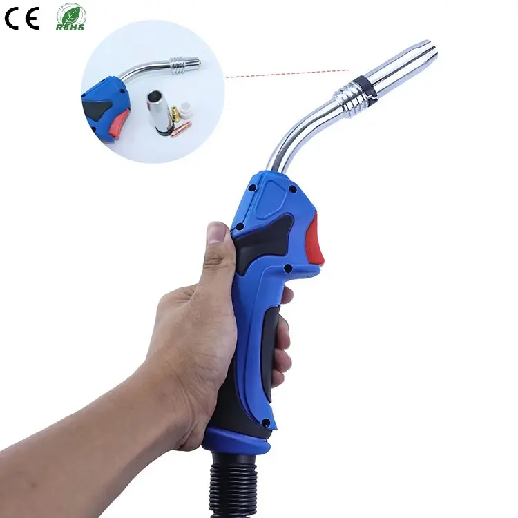 Torche de soudage refroidie par air, câble de 3 mètres, 24KD, torche de soudage à bouclier gazeux Mig Mag