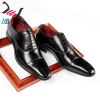 Hochwertige Britische Herren-Oxfordschuhe mit Schnürung aus Echtem Leder, PU-Futter, Rutschfest, für Büro und Formelle Anlässe