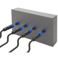 M16 2 broches couplage à baïonnette connecteur étanche assemblage de soudure IP68 prise d'alimentation extérieure pour pilote de LED et contrôleur solaire