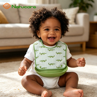 Bavoirs pour bébés en plastique EVA détachables, imprimés sur mesure, imperméables, en coton, pour l'alimentation des enfants, bavoirs en silicone pour bébés, vente en gros