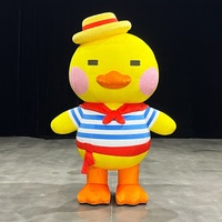 Costume de mascotte gonflable amusant en forme de poulet/canard, costume de marche gonflable personnalisé en peluche, animaux gonflables sur mesure