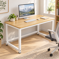 Bureau d'ordinateur industriel personnalisable en gros, bureaux d'écriture en bois peu encombrants, robustes, durables et stables pour le bureau industriel