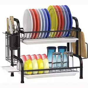 <b>Kitchen</b> Utensil Dish Drainer Rack Holder <b>Storage</b> Large <b>Kitchen</b> Cabinet Accessories Basket <b>Storage</b> for <b>Kitchen</b> Dish Drying Rack - Product Image 6