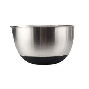 3 Pcs Polished Bowls with Silicone Non-Slip Base, Dishwasher Safe Stainless Steel Mixing Bowl Set - Product Image 1