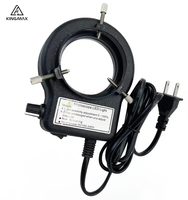 Lampe annulaire LED 220V 110V à 56 perles pour microscope, lampe fluorescente, lampe annulaire noire et blanche, source d'éclairage électrique pour caméra et écouteurs