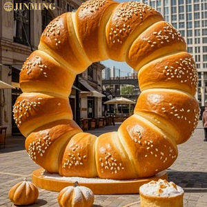 ペストリーショップ装飾用パンのカスタムデザイン大型グラスファイバー樹脂彫刻芸術モデル - Product Image 1