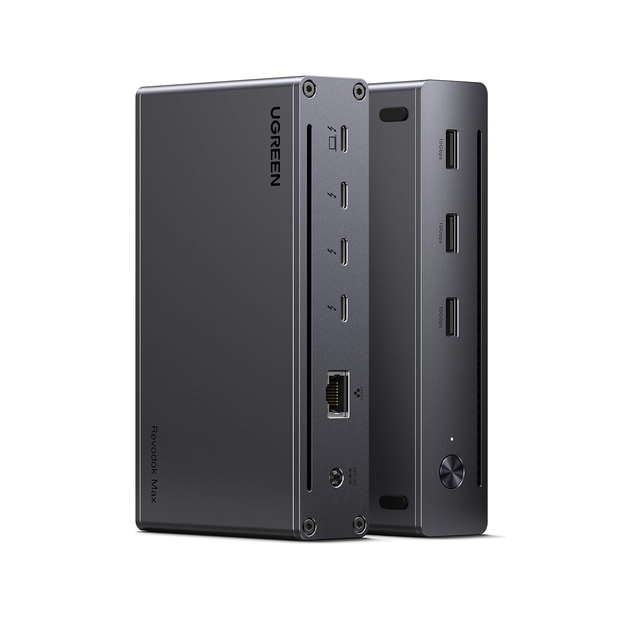 UGREEN Thunderbolt 4 Dock 8-in-1 40Gbps TB4 Hub 3 X TB 4 Dual 4K60Hz or Single 8K Display, 85W Charging, Gigabit Ethernet
