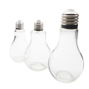 Tùy Chỉnh Rỗng 250Ml 16 Oz Rõ Ràng Đồ Uống Uống Ánh Sáng <span class=keywords><strong>Bulb</strong></span> Shape <span class=keywords><strong>Glass</strong></span> Juice Chai Với Vít Nắp - Product Image 4