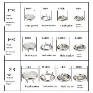 Custom Logo Pattern Color Horn Pearl Prong Snap Custom Design <strong>Button</strong> <strong>Metal</strong> Prong Snap <strong>Button</strong> for Clothes - Product Image 6